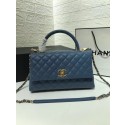 Chanel flap bag with top handle A92991 Blue HY24328ER88