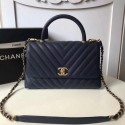 Chanel Flap Bag with Top Handle A92991 Navy Blue HY22981TP23
