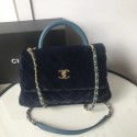 Chanel flap bag with top handle A92991 Royal Blue HY20158fc78