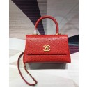 Chanel flap bag with top handle B93737 red HY279tg76
