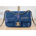 Chanel Flap denim Shoulder Bag AS3134 blue HY17224Ea63