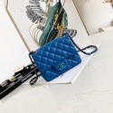 Chanel Flap Lambskin Shoulder Bag 1115 Electro optic blue HY7606OG45