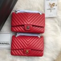Chanel Flap Original Lambskin Leather Shoulder Bag 1112V Red HY24629Rc99