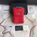 Chanel Flap Original Mobile phone bag 55698 red HY2438dN21