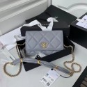 Chanel Flap Shoulder Bag mini Original leather AS2755 grey HY19582Yf79