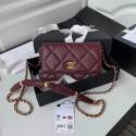 Chanel Flap Shoulder Bag mini Original leather AS2755 Wine HY3082wv88