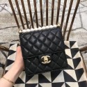 Chanel Flap Shoulder Bag Sheepskin Leather 77398 black HY20266rd58