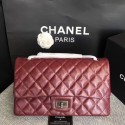 Chanel Flap Shoulder Bag Wine Original Calfskin Leather 277 Silver HY10665nS91