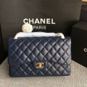Chanel Flap Shoulder Bags Dark Blue Original Lambskin Leather CF1113 Glod HY21690lU52