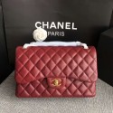 Chanel Flap Shoulder Bags Dark Red Original Lambskin Leather CF1113 Glod HY21263AM45