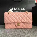 Chanel Flap Shoulder Bags Light Pink Original Patent Leather CF1112 Gold HY22438JD28