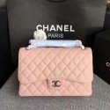 Chanel Flap Shoulder Bags Pink Original Calfskin Leather CF1113 Silver HY2083uU16
