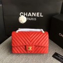 Chanel Flap Shoulder Bags Red Original Sheepskin CF1112 Gold HY21063uU16