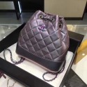 Chanel Gabrielle Calf leather knapsack 7383 grey HY13751CC86