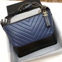 CHANEL GABRIELLE Original leather Hobo Bag A93842 blue&black HY12159CD62