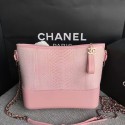Chanel Gabrielle Shoulder Bag Original Python Leather A93842 Pink HY20963Ri95