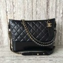 Chanel Gabrielly Calf Leather Shoulder Bag 93824 Black HY26269oK58