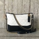 Chanel Gabrielly Calf Leather Shoulder Bag 93824 Black&White HY9704Kf26