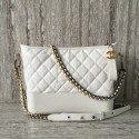 Chanel Gabrielly Calf Leather Shoulder Bag 93824 White HY172np57