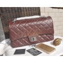 Chanel Glazed Crackled Leather Classic Flap Bag A30227 Burgundy HY20576FT35