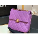 Chanel Grained Calfskin Backpack Original Leather AS3108 Lavender HY5306DS71