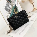 Chanel Grained Calfskin Clutch Bag 81050 black HY20839Hn31