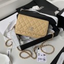 Chanel Grained Calfskin small Shoulder Bag AP2734 apricot HY11752aM39