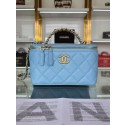 CHANEL HANDBAG Grained Calfskin&Gold-Tone Metal AP2805 blue HY4301tL32