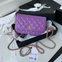 Chanel Lambskin Flap Shoulder Bag AP1450 Purple HY21778Pu45