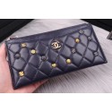 Chanel Lambskin & Gold-Tone Metal A81797 dark blue HY8656JD63