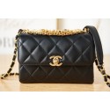 Chanel lambskin Shoulder Bag AS3240 black HY7976De45