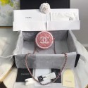 Chanel Lambskin & Silver-Tone Metal small Round Bag 81599 Pink HY2184fH28