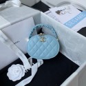 Chanel lambskin top handle bag AP27301 blue HY8935rf73