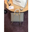 Chanel large shopping bag Calfskin & Gold-Tone Metal A57974 grey HY11059bm74