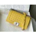Chanel Le Boy Flap Shoulder Bag Original Leather A67086 yellow HY261JD63