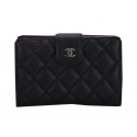 Chanel Matelasse Bi-Fold Wallet Cannage Pattern A2621 Black HY3616uT54