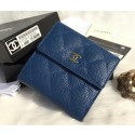 Chanel Matelasse Bi-Fold Wallet Cannage Patterns A48980 Blue HY26556EW67