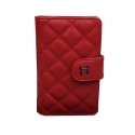 Chanel Matelasse Bi-Fold Wallet Original Cannage Pattern Leater CHA48667 Red HY14773JD28