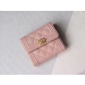 Chanel Matelasse Bi-Fold Wallet Pink Cannage Patterns A48980 Gold HY26627bW68