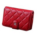 Chanel Matelasse Bi-Fold Wallet Sheepskin Leater A31506 Red HY21431JD63