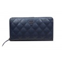 Chanel Matelasse Zip Around Wallet Cannage Pattern A50097 Royal HY13796rf34