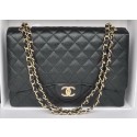 Chanel Maxi Classic Bag A36098 Black Cannage Pattern Gold HY13870Sy67