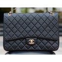 Chanel Maxi Quilted Classic Flap Bag Black Sheepskin A58601 Gold HY2811RX32