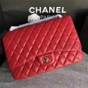 Chanel Maxi Quilted Classic Flap Bag Red Sheepskin Leather A58601 Gold HY698Nw52