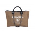 Chanel Medium Canvas Tote Shopping Bag A02042 Apricot HY22558iv85