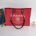 Chanel Medium Canvas Tote Shopping Bag A68045 Rose HY18136NP24