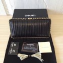 Chanel Minaudiere Metallic Lambskin & Ruthenium-Finish Metal 78991 black HY17254Is79