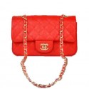 Chanel mini Classic Flap Bag Red Cannage Pattern 1117 Gold HY3350Wi77