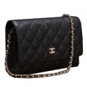 Chanel mini Flap Bag A33814 Black Cannage Pattern Gold HY17166DV39