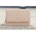 Chanel mini Flap Bag Apricot Cannage Pattern A33814 Silver HY18488ER88